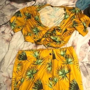 Crop top/ skirt set